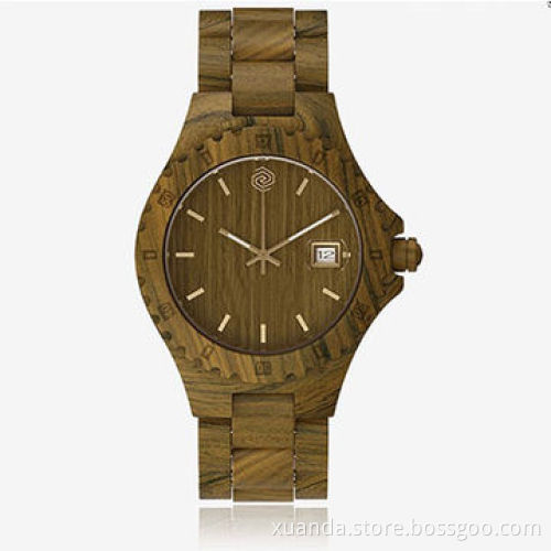 Bamboo Wooden Watches, Green Sandalwood, Case and Strap Natural Wood Beautiful
